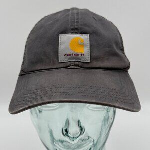 Carhartt SnapBack Trucker Hat Cap One Size Gray Mesh Back Work Wear Mens One Sz